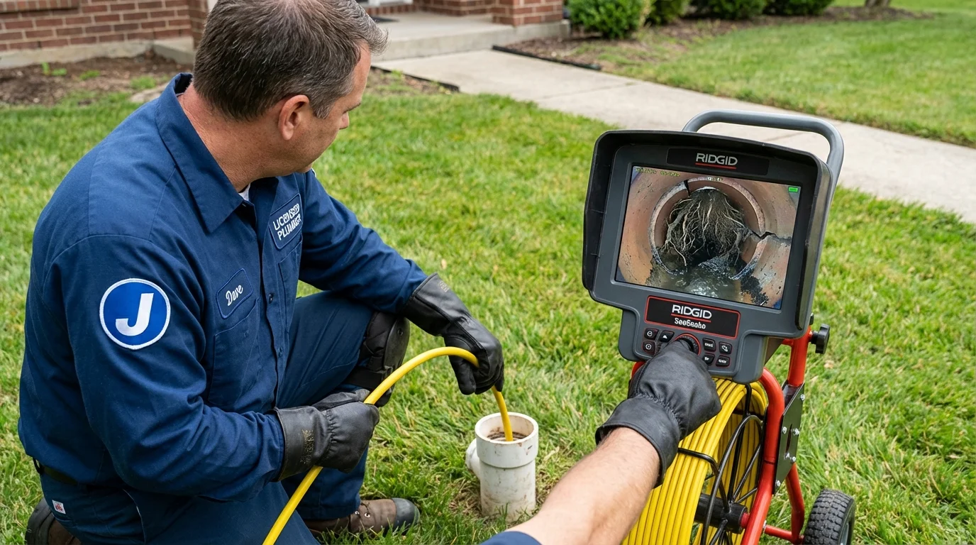 Sewer camera inspection being performed by Johns Plumbing LLC in Mount Clemens